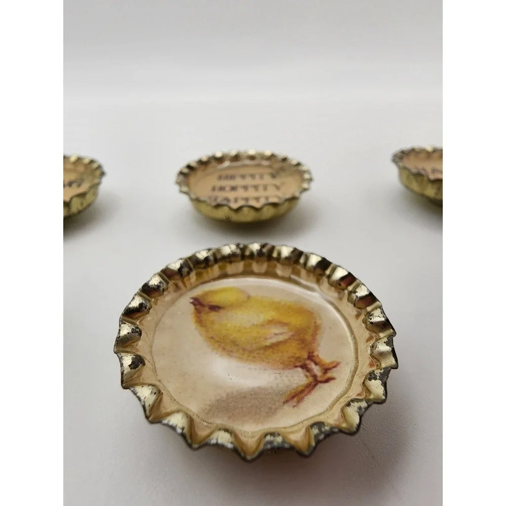 Primitives By Kelly Bottle Cap Magnets Vintage Easter‎